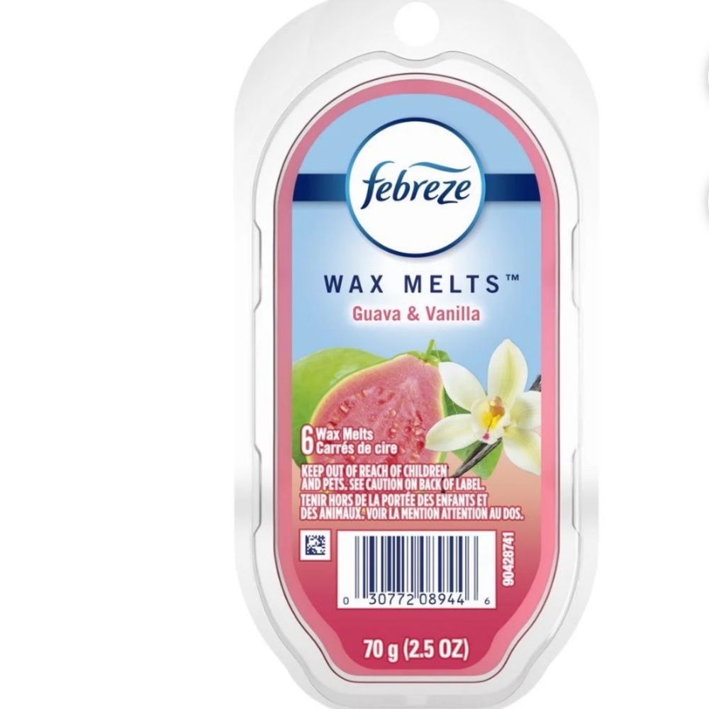(6 Pack) Febreze Guava & Vanilla Wax Melts - Pink and White
